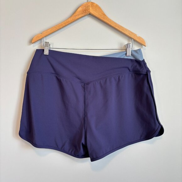 Halara Women's Size XL Active Shorts Crossover Style 3" Blue Walking Running - Picture 5 of 7